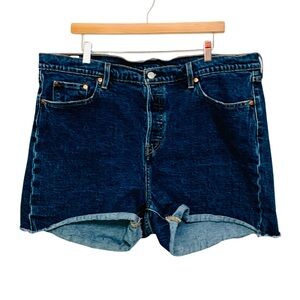 Cut Off Shorts Levi’s 501 High Rise Jean Shorts Size 18W Button Fly High Waisted